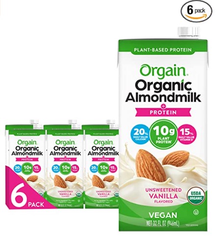 Vegan Buttermilk Substitute: Orgain Organic Plant Based Protein Almond Milk