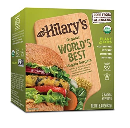 Vegan Meat Substitute Brands: Hilary's, Organic The World's Best Veggie Burger