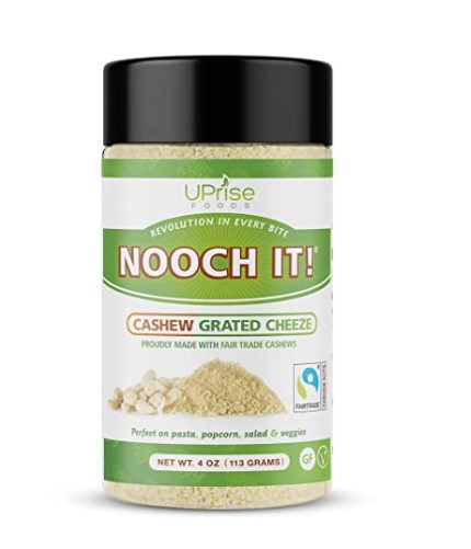 Vegetarian Substitute for Parmesan Cheese: NOOCH IT! Fair Trade Dairy-Free Cashew Grated Cheeze